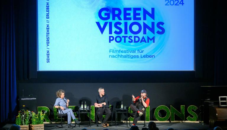 Diskussion mit Publikum, Foto: Peter Himsel, Green Visions 2024, Lizenz: Green Visions Potsdam