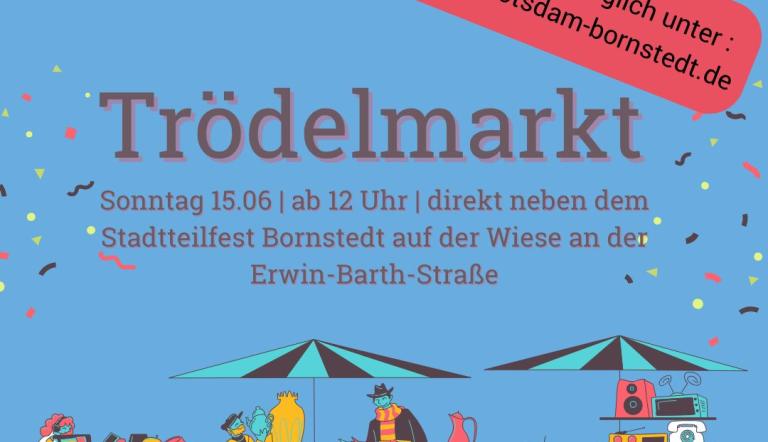Trödelmarkt, Foto: Stadtteilarbeit Bornstedt, Lizenz: Stadtteilkoordination Bornstedt