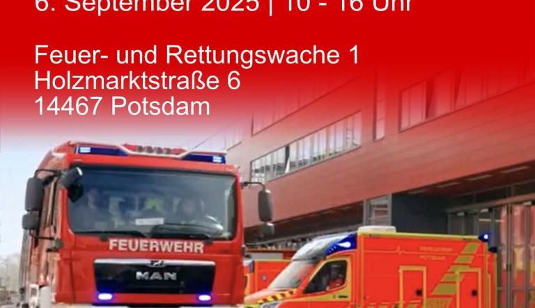 Plakat TdoT Feuerwehr Potsdam, Foto: Feuerwehr Potsdam, Lizenz: Feuerwehr Potsdam