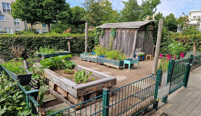 Gemeinsamer Gemüsegarten , Foto: Kita Entdeckerland, Lizenz: EJF