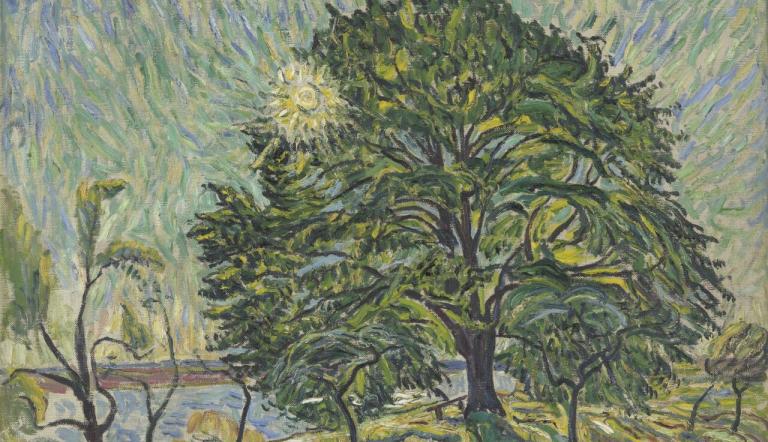 Theo von Brockhusen, Schill-Linde in Baumgartenbrück, 1914 (Ausschnitt), Foto: Buchheim Museum der Phantasie, Bernried am Starnberger See Theo von Brockhusen, Schill-Linde in Baumgartenbrück, 1914 (Ausschnitt), Foto: Buchheim Museum der Phantasie, Bernried am Starnberger See