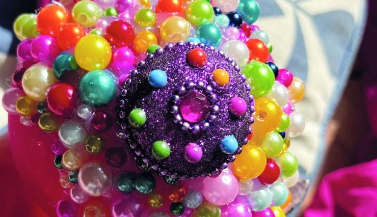 Dekorierter Lampenschirm, Foto: Myrijam Stoetzer, Lizenz: Myrijam Stoetzer