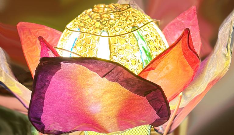 florale Lampendekoration, Foto: Myrijam Stoetzer, Lizenz: Myrijam Stoetzer