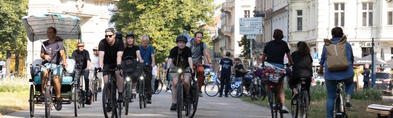 Geführte Radtour im Rahmen einer Beteiligungswerkstatt im September 2024.