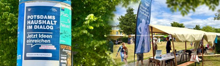 Dialog zum Haushalt unterwegs in der Stadt