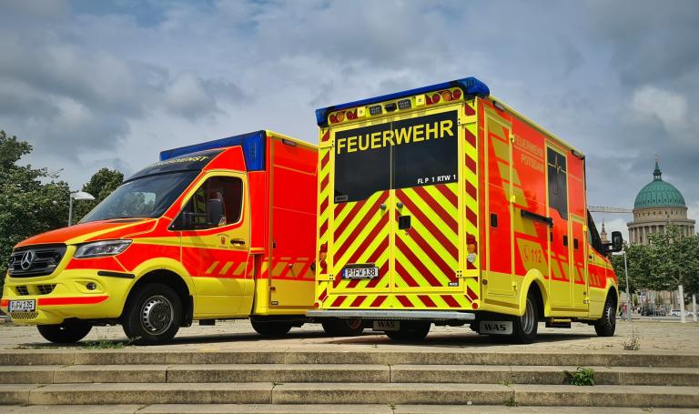 Rettungsfahrzeuge der Feuerwehr Potsdam
